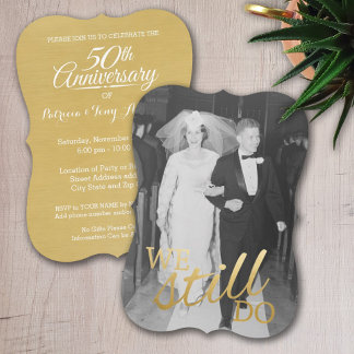50. Hochzeitstag mit Foto - Wir tun es immer noch Einladung