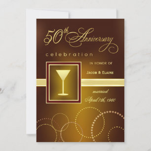 50. Hochzeitstag - Moderne Einladung