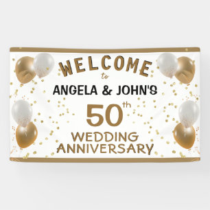 50. Hochzeitstag, Namen Banner