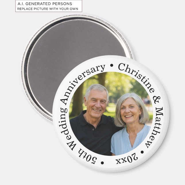 50. Hochzeitstag Paar Foto Magnet (Von Creator hochgeladen)