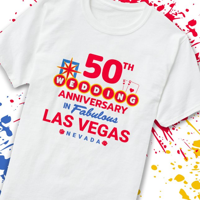 50. Hochzeitstag Paare Las Vegas Trip T-Shirt (Von Creator hochgeladen)