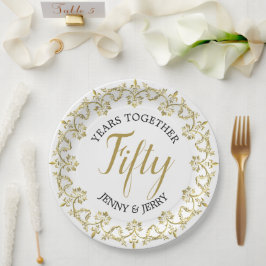 50. Hochzeitstag Pappteller