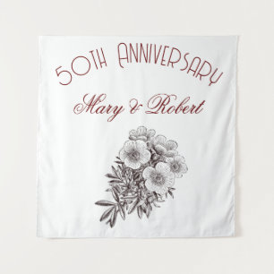50. Hochzeitstag - personalisiert  Wandteppich