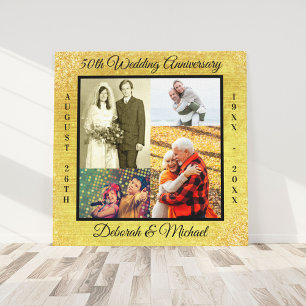 50. Hochzeitstag Personalisiertes Foto Leinwanddruck