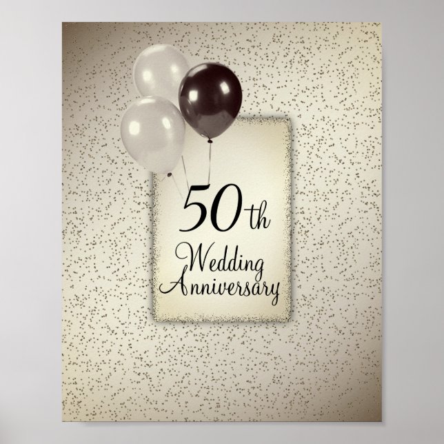 50. Hochzeitstag Poster (Vorne)