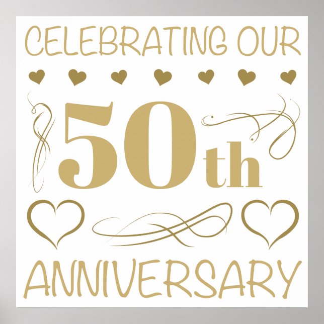 50. Hochzeitstag Poster (Vorne)