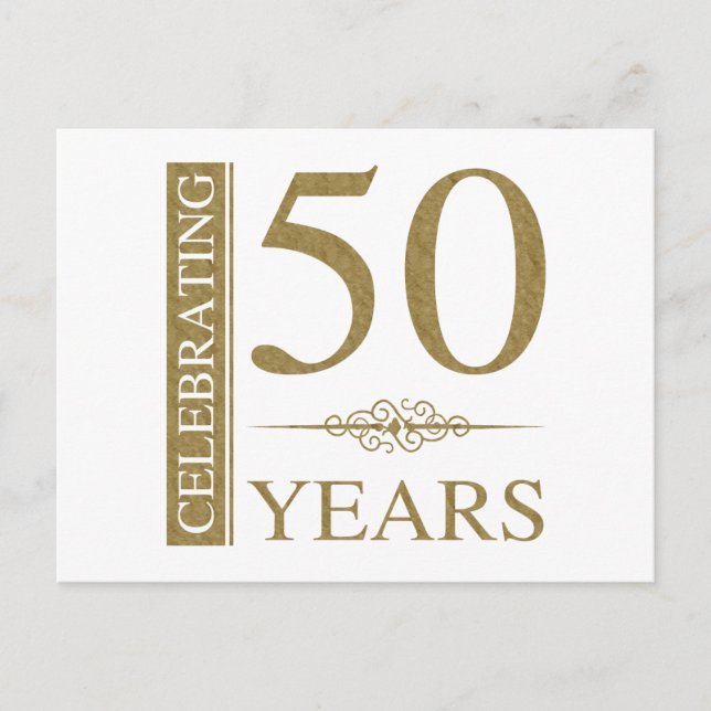 50. Hochzeitstag Postkarte (Vorderseite)