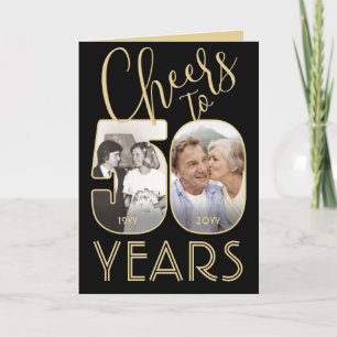 50. Hochzeitstag Prost auf 50 Jahre Foto Karte