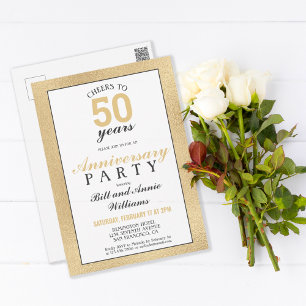 50. Hochzeitstag Prost auf 50 Jahre Party Postkarte