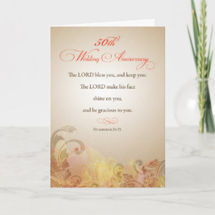 50. Hochzeitstag, Religious Lord Bless & K Karte