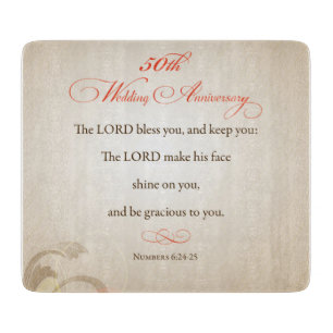 50. Hochzeitstag, Religious Lord Bless Schneidebrett