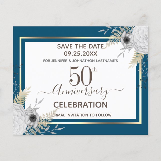 50. Hochzeitstag Save the Date (Vorderseite)