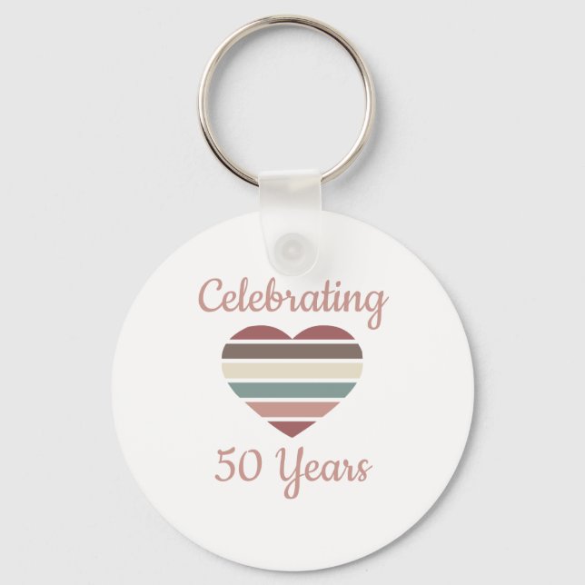 50. Hochzeitstag Schlüsselanhänger (Vorderseite)