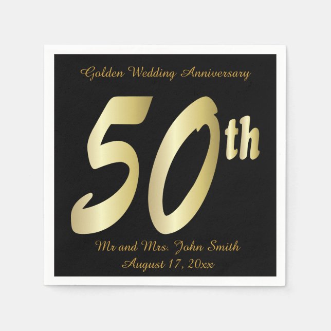 50. Hochzeitstag Serviette (Vorderseite)