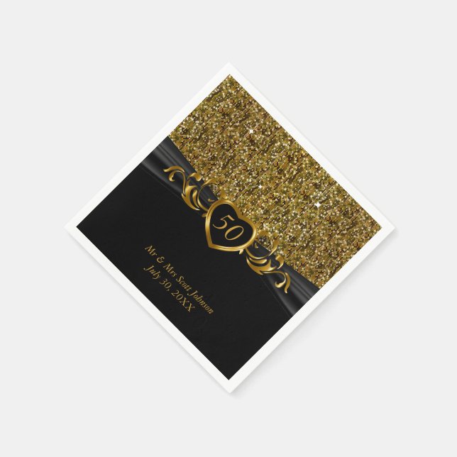 50. Hochzeitstag Serviette (Ecke)