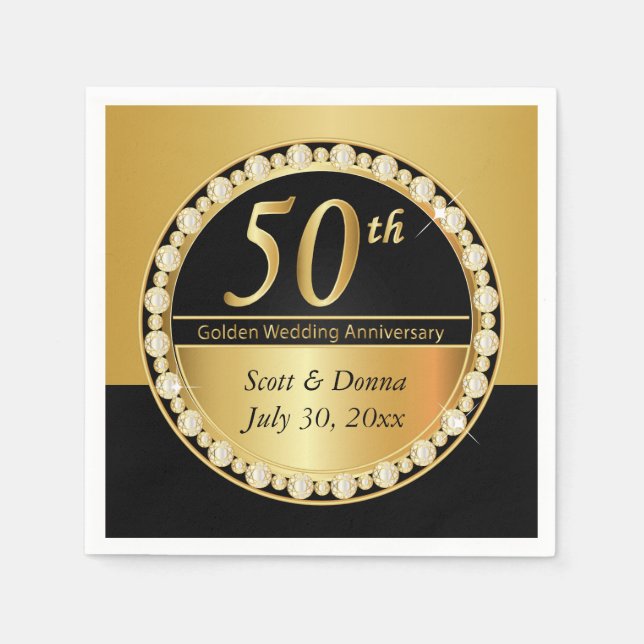 50. Hochzeitstag Serviette (Vorderseite)
