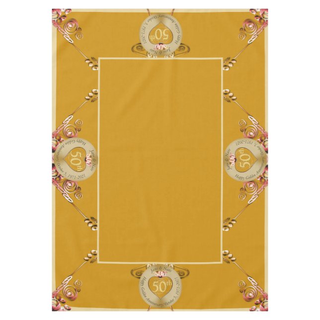 50. Hochzeitstag Tischdecke (Vorderseite)