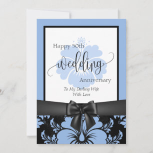 50. Hochzeitstag - traditionelles Foto i Einladung