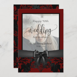 50. Hochzeitstag - traditionelles Foto i Einladung