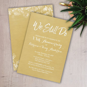 50. Hochzeitstag - Wir machen immer noch Faux Gold Einladung