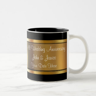 50. Hochzeitstag Zweifarbige Tasse
