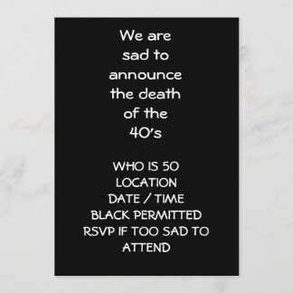 50. INVITATION "ANNOUKE TOD OF 40'S" EINLADUNG