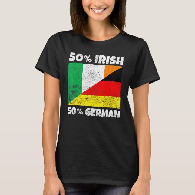 50 irisch 50 deutsch-irisch T-Shirt (Vorderseite)