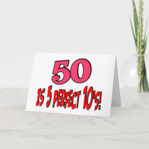 50 ist 5 perfekte 10s (ROSA) Karte