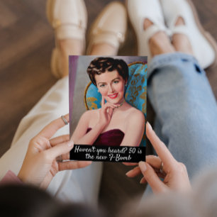 50 ist der F-Bomb lustige Retro Geburtstag Karte