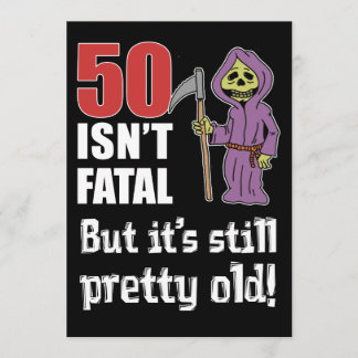 50 Ist nicht tödlich, aber altmodischer Grimischer Einladung