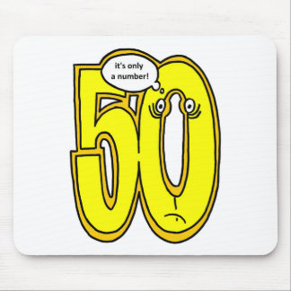 50, it 's only a number, portrait mousepad