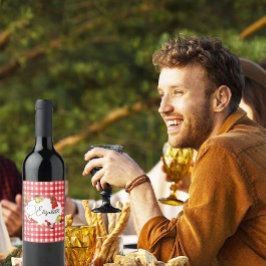 50. Italienisches Zitronenmuster Botanisches Weiße Weinetikett