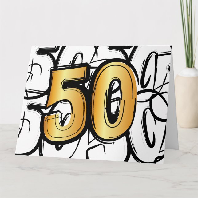 50 jaar jubileum, abraham, sarah of trouwdag. karte (Vorderseite)