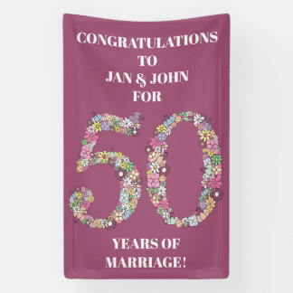 50 Jahre 50. Hochzeit Banner