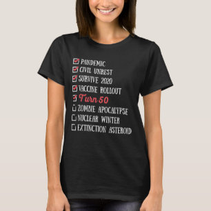 50 Jahre alt 1971, 50. Geburtstag Quarantäne 2021 T-Shirt