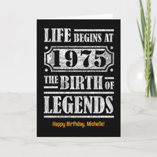 50 Jahre Alt 1975 Geburt Einer Legende 50. Geburts Karte