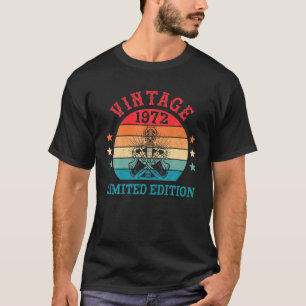 50 Jahre alt 50. Geburtstag Vintag 1972 Gitarrenlo T-Shirt