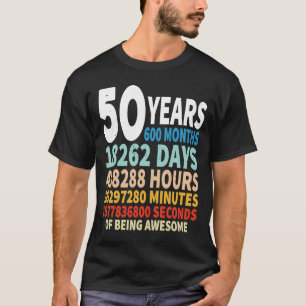 50 Jahre alt 50. Geburtstag Vintag 600 Monate T-Shirt