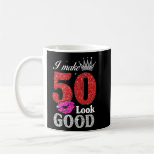 50 Jahre alt 50. Geburtstag werde ich 50 gut ausse Kaffeetasse