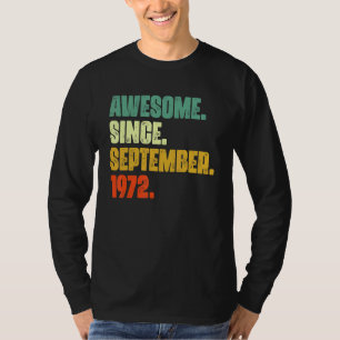 50 Jahre alt Phantastisch seit September 1972 50. T-Shirt