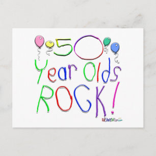 50 Jahre alt Rock ! Postkarte