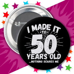 50 Jahre alt Sarcastic Meme Funny 50. Geburtstag Button
