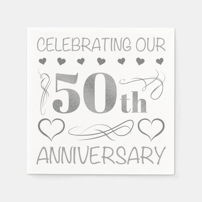 50 Jahre alt Serviette (Vorderseite)