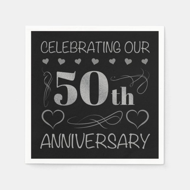 50 Jahre alt Serviette (Vorderseite)