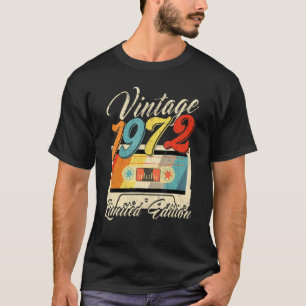 50 Jahre alt Vintag 1972 Kassettenband 50. T-Shirt