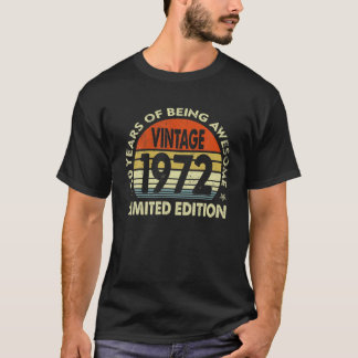 50 Jahre alt Vintag 1972 Limited Edition 50. Gebur T-Shirt