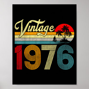 50 Jahre Alt Vintage 1976 50. Geburtstag Männer Fr Poster