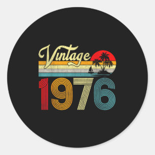 50 Jahre Alt Vintage 1976 50. Geburtstag Männer Fr Runder Aufkleber