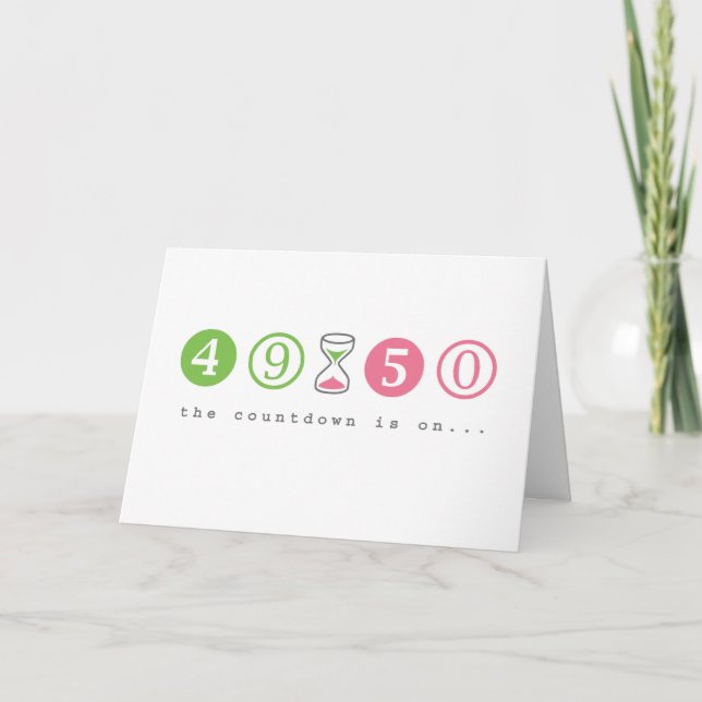 50 Jahre alt werden Karte (Vorderseite)