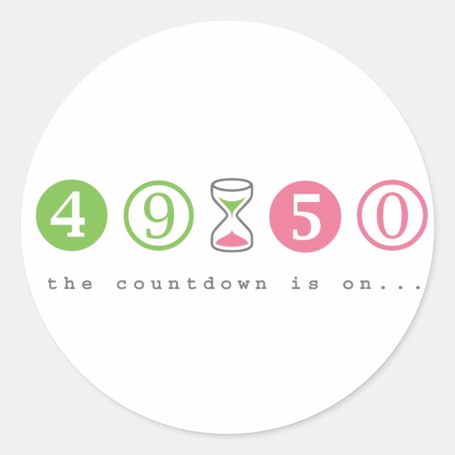 50 Jahre alt werden Runder Aufkleber (Vorderseite)
